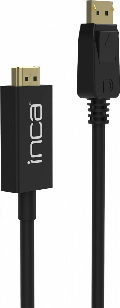 Kabllo INCA DisplayPort në HDMI, 1.8 m, 10.2 Gbit/s, e zezë