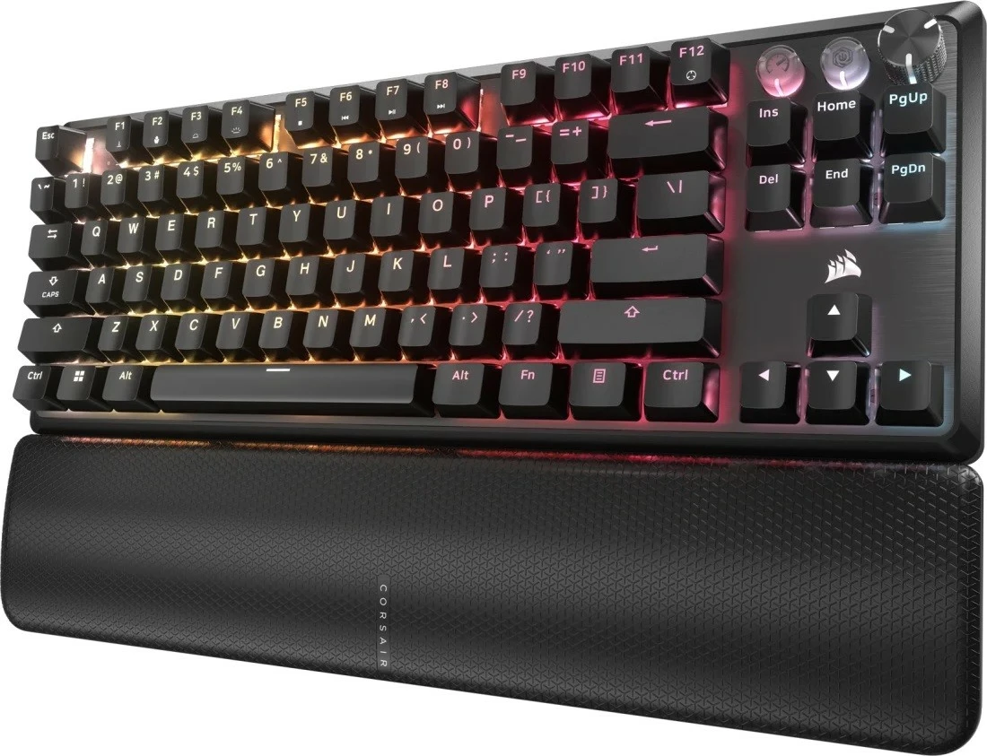 Tastierë gaming Corsair K70 PRO TKL MGX v2, me ndriçim RGB, me kabllo, e zezë