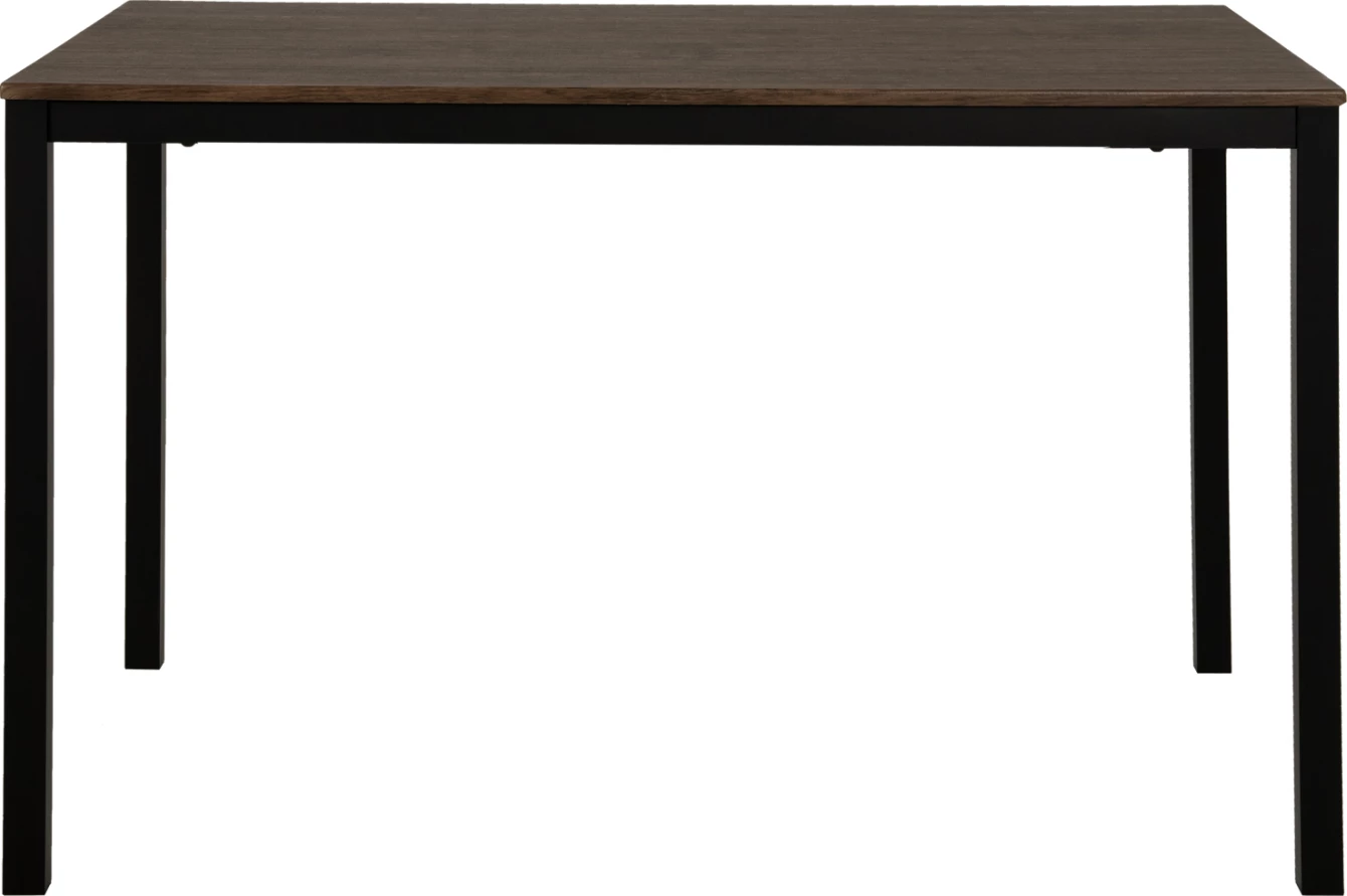 Tavolinë ngrënieje GOOSE FH9532 ngjyrë arre MDF-këmbë metalike të zeza 120x80x75H cm