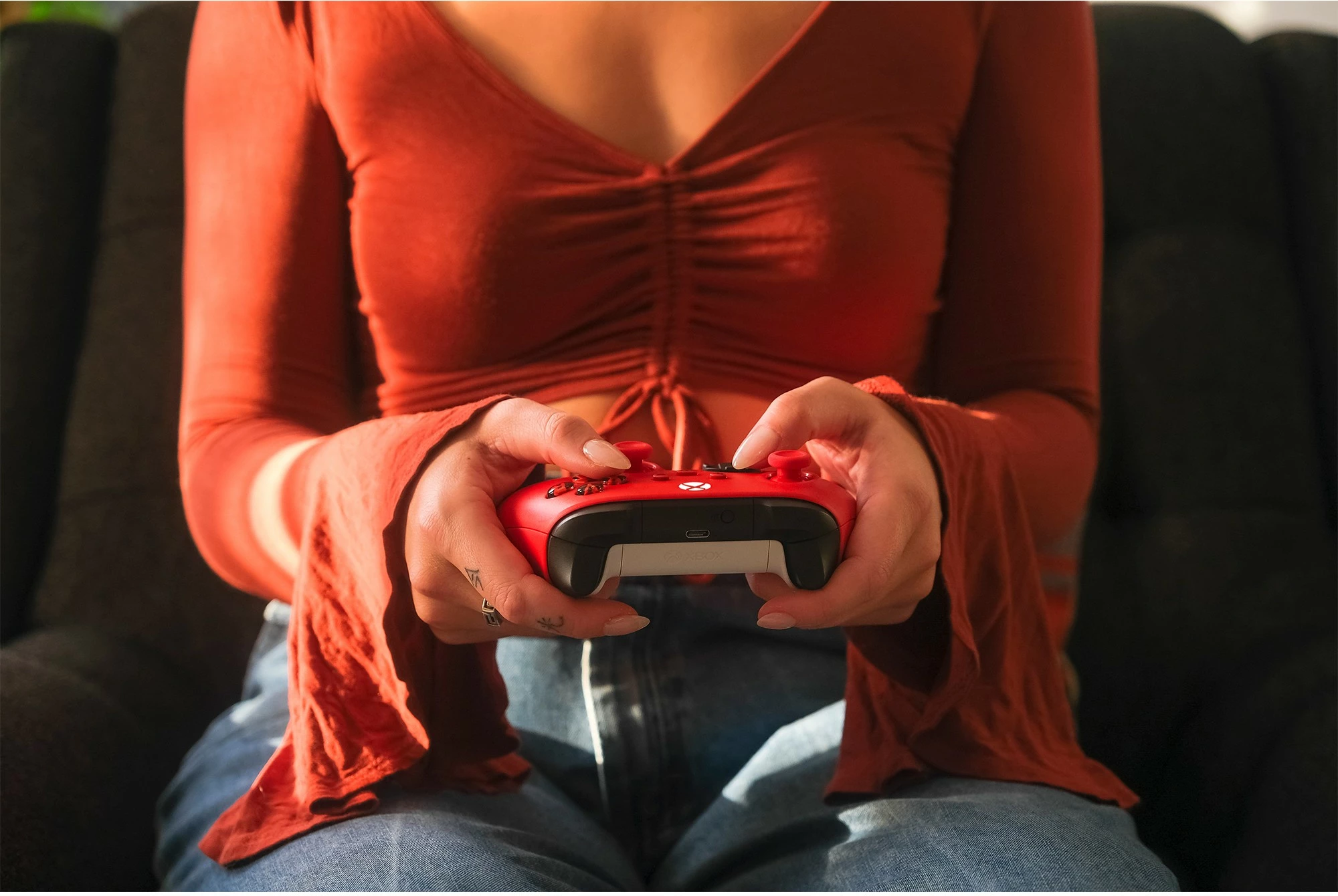 Gamepad Microsoft Xbox Wireless Controller, Bluetooth/USB, i kuq