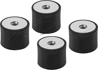 Dëmpsues dridhjesh DeLOCK M8 x 1.25, Ø40 x 30 mm, 4 copë, i zi