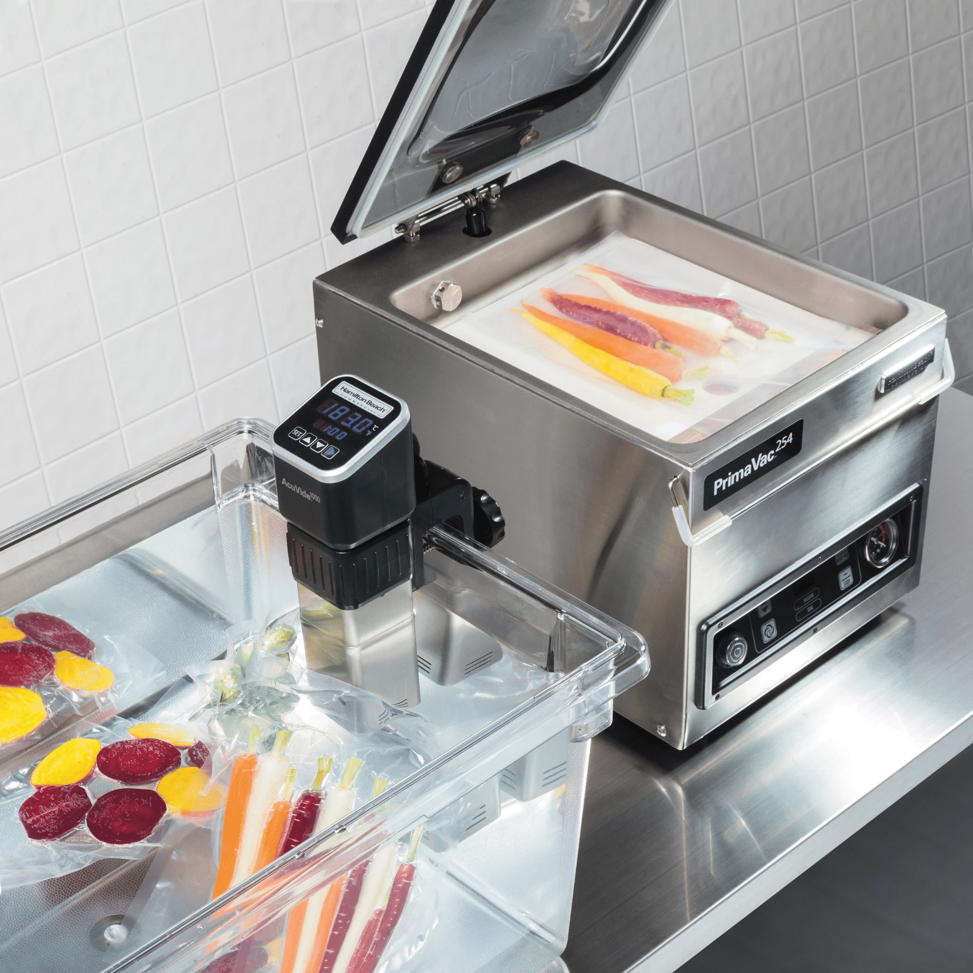 Cirkulator zhytës sous vide, Hamilton Beach Commercial, AcuVide1000, 1200 W, deri 30 L, IPX7, ekran me prekje