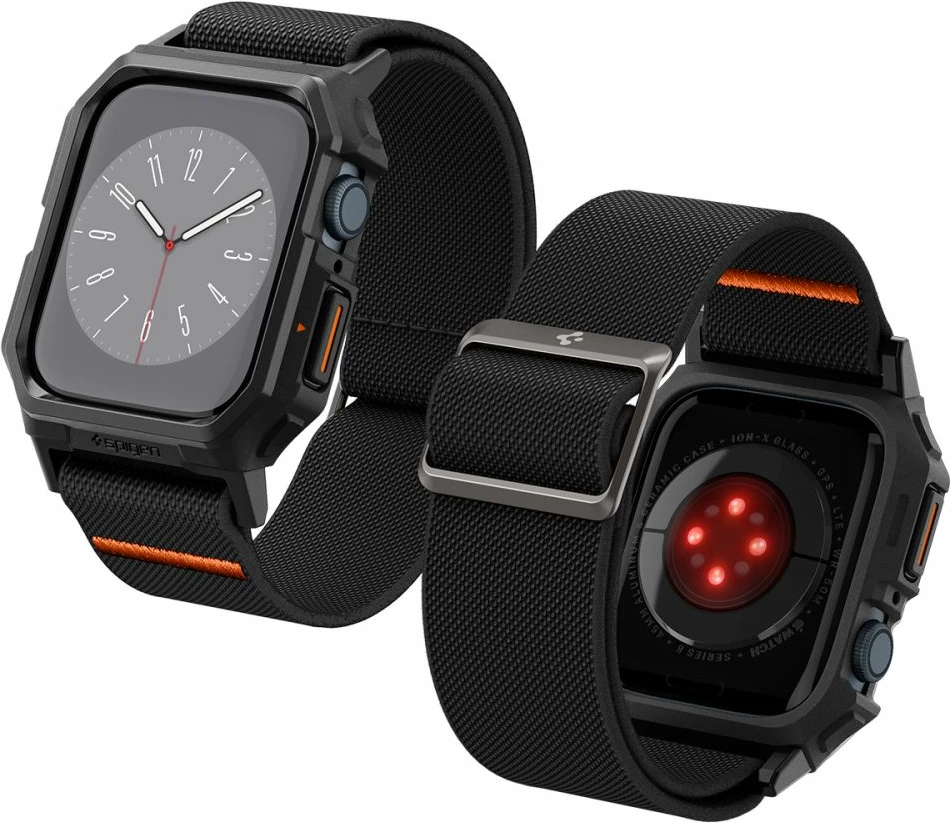 Mbështjellës Spigen Lite Fit Pro me rrip për Apple Watch 4/5/6/7/8/9/SE 44/45mm, e zezë