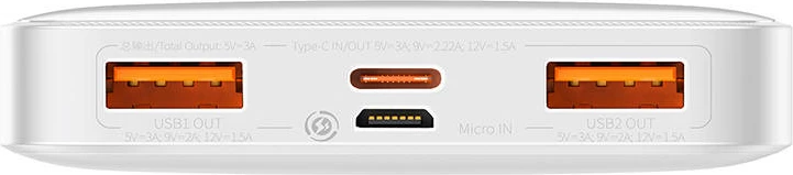 Powerbank Baseus Bipow 10000mAh, 20W, e bardhë 7