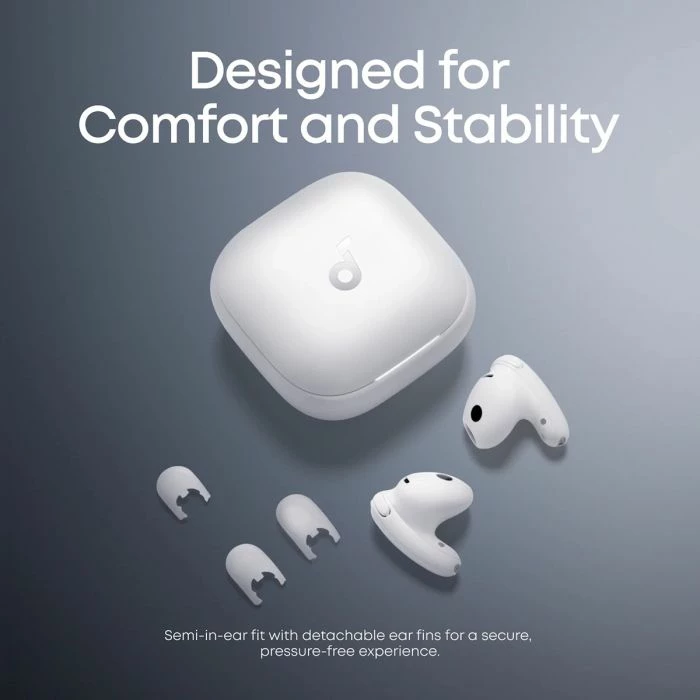 Kufje ANKER Soundcore Liberty Buds, ANC adaptiv, Hi-Res LDAC, 30h me kuti karikimi, IP55, të bardha