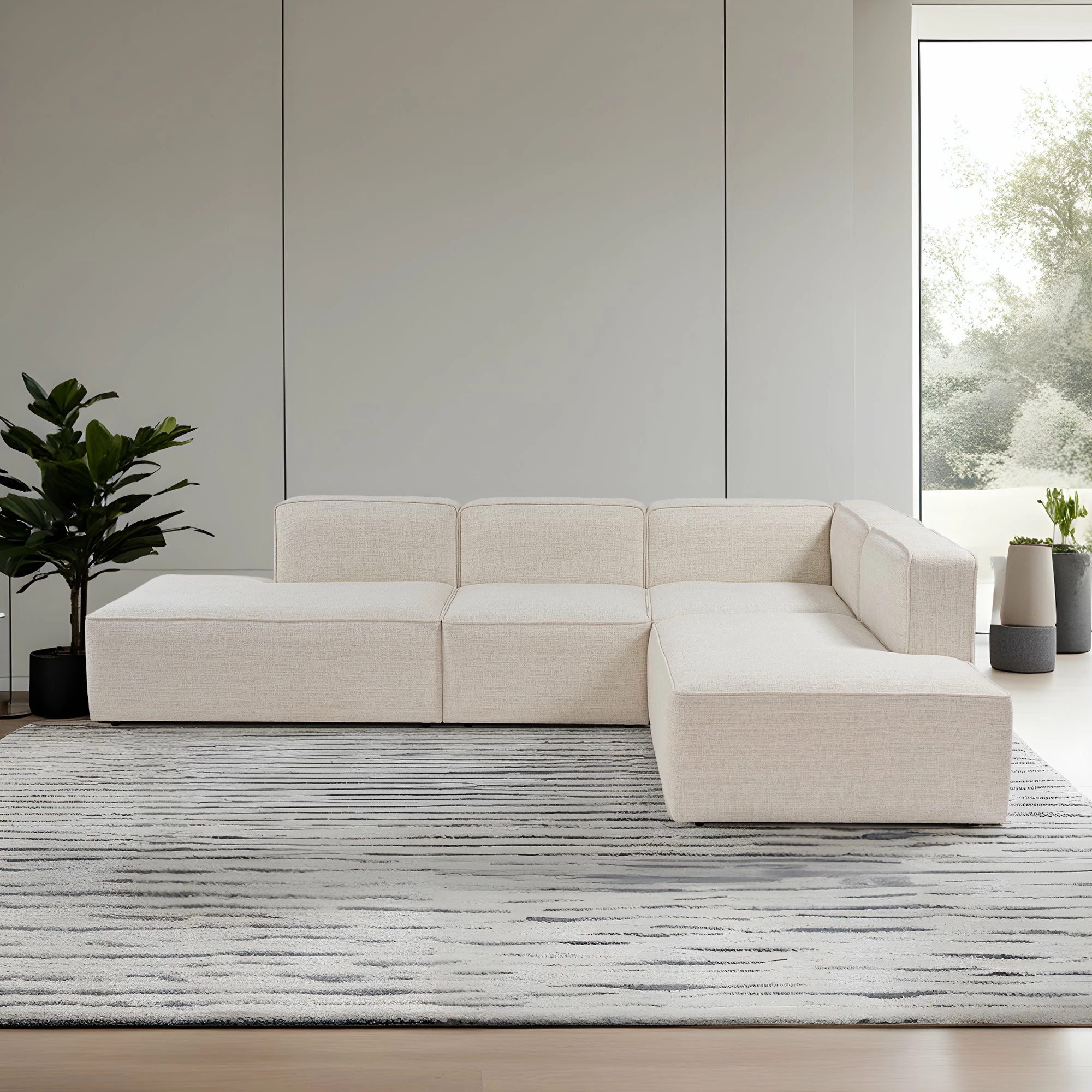 Këndore Atelier del Sofa, More B (M4-M2-M1-M3), e bardhë
