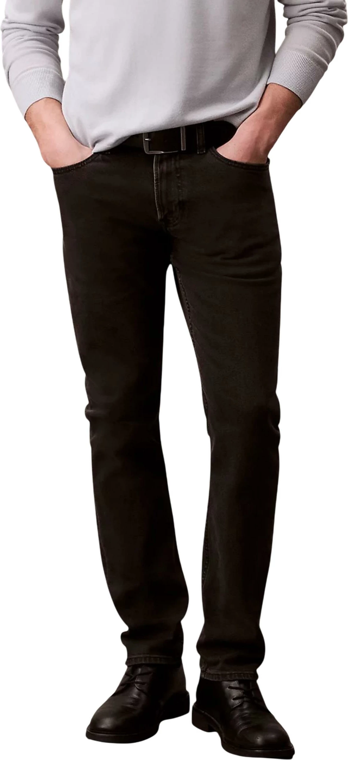 Pantallona xhins për meshkuj Calvin Klein Jeans SLIM CK ESSENTIAL BL LV04RB738G, të zeza