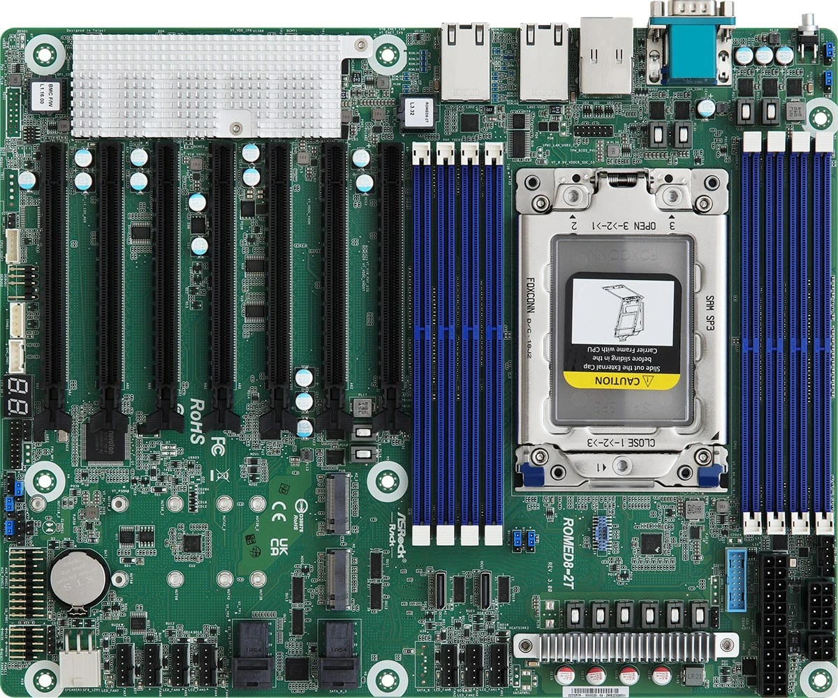 Pllakë amë Asrock ROMED8-2T/BCM Socket SP3 ATX