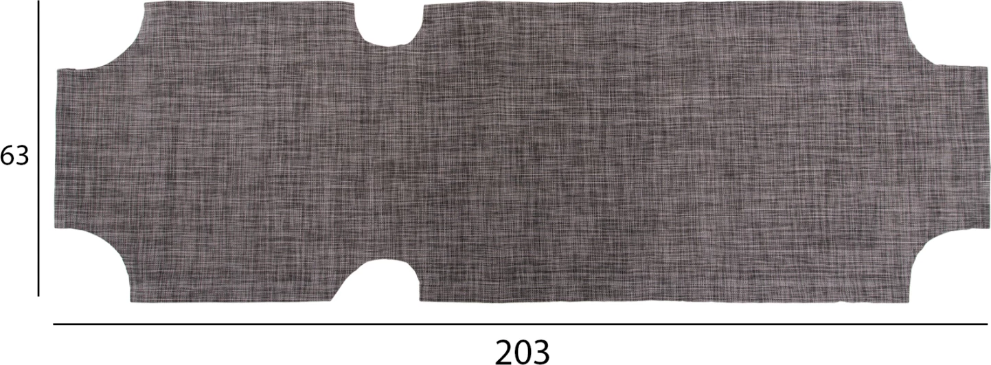 Mbulesë zëvendësuese Textilene për shazllon klasik, gri, FH5072.10, 600gr/m2, 2x1