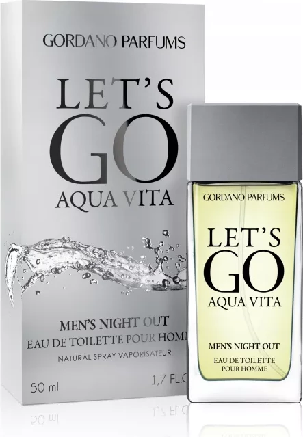 Eau de toilette Gordano Parfums Lets's Go Aqua Vita, MEN, 50 ml