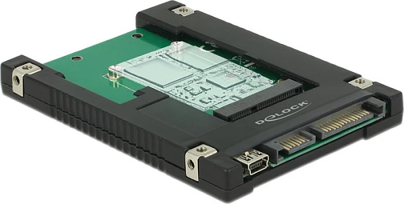 Adapter mSATA në SATA DeLOCK 62853, 6 Gbit/s, USB 2.0, i zi