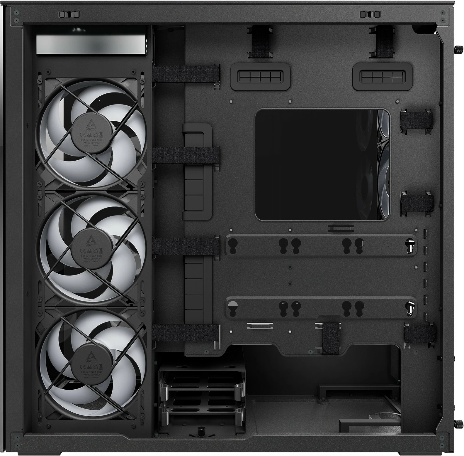 Kasë ARCTIC Xtender Mirrow Black Window, Midi Tower, EATX, RGB, e zezë