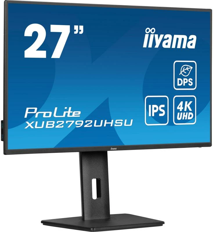 Monitor iiyama ProLite XUB2792UHSU-B6 27" 4K UHD IPS me rregullim lartësie 150 mm, pivot & swivel, i zi