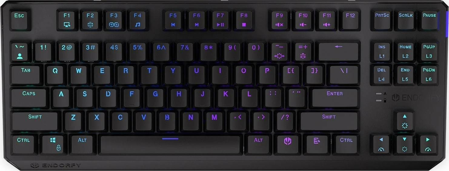 Tastierë mekanike wireless, Endorfy Thock TKL Wireless Red EY5A080, Kailh Box Red, RGB, US (TKL 80%), set me Maus GEM Plus (e zezë)