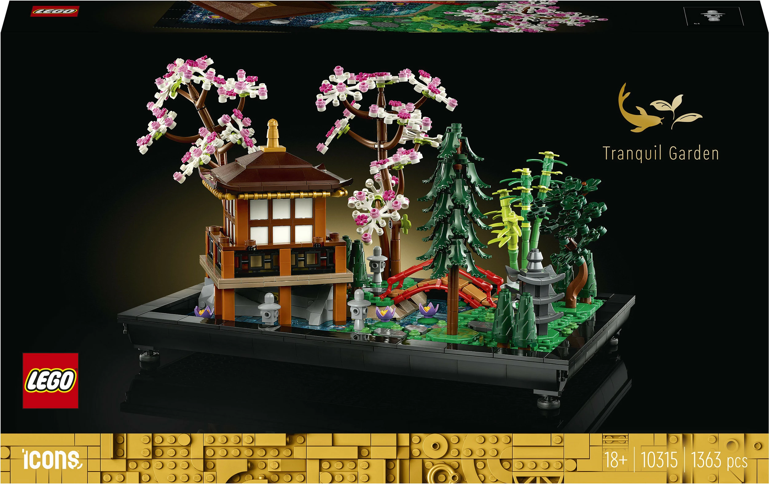 Set ndërtimi LEGO Tranquil Garden, 1363 pjesë, shumëngjyrësh
