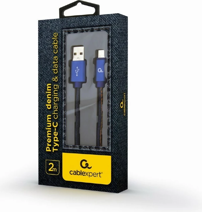 Kabllo USB Cablexpert CC-USB2J-AMCM-2M-BL, USB 2.0, USB A në USB C, Blu