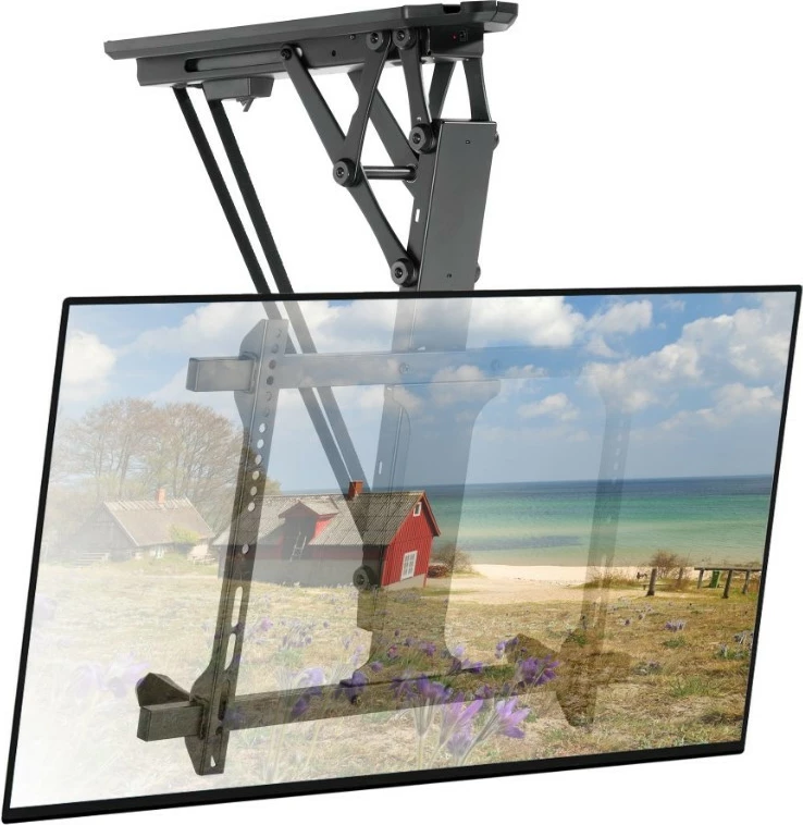 Mbajtës tavanor elektrik për TV Techly 368697, 32-70 inç, i zi