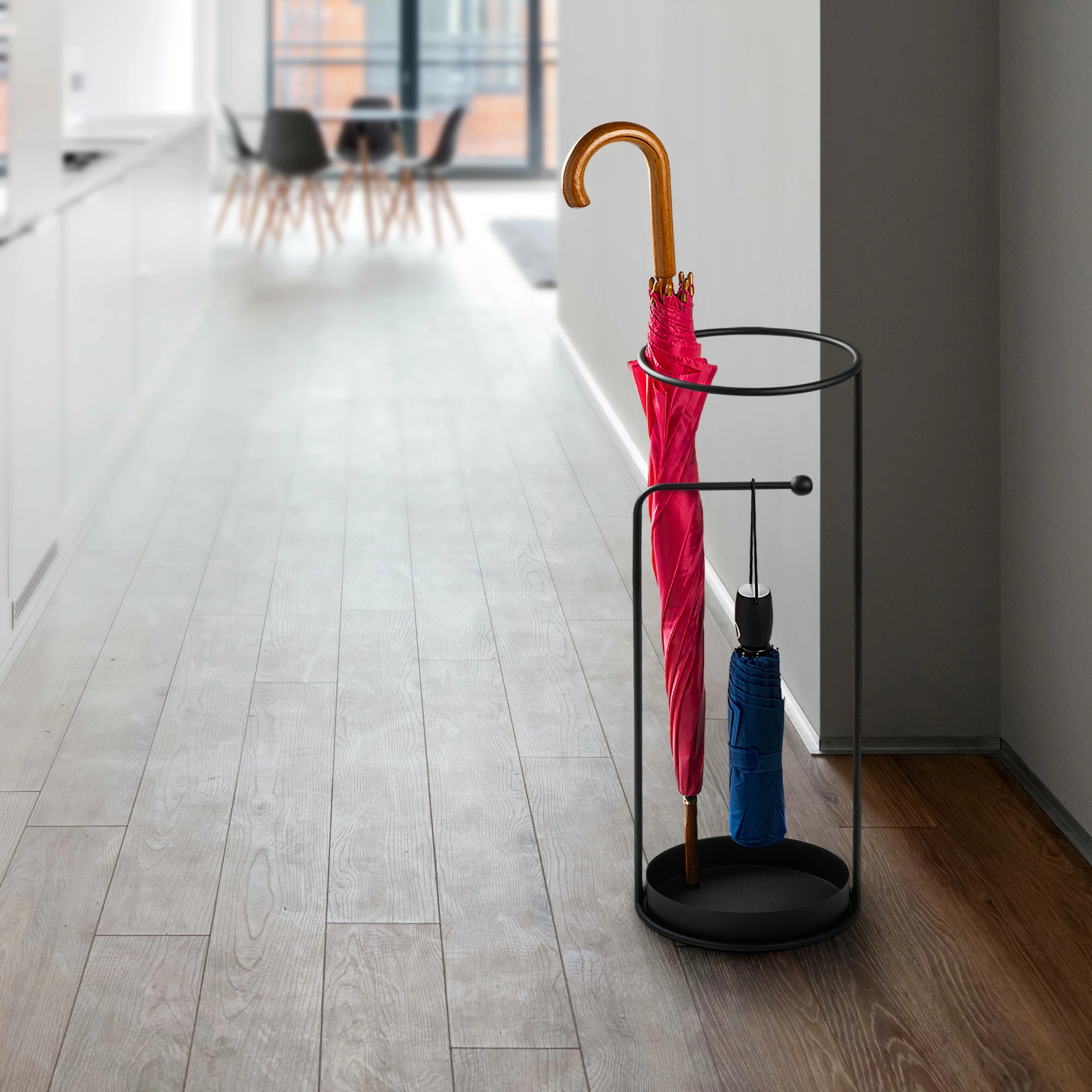 Stendë për ombrella, metalike, ngjyrë e zezë, Evila Originals, 22x22x60cm