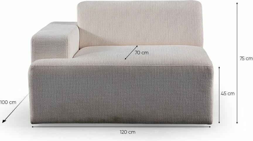 Këndore Melva, Atelier del Sofa, e bardhë (L1,5 + C + O2 + Chl Djathtas)