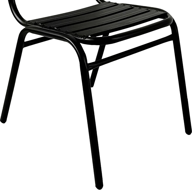 Tavolinë me karrige Sussie-Ensure, 7 copë, metal-xham, ngjyrë e zezë, 140x80x70cm