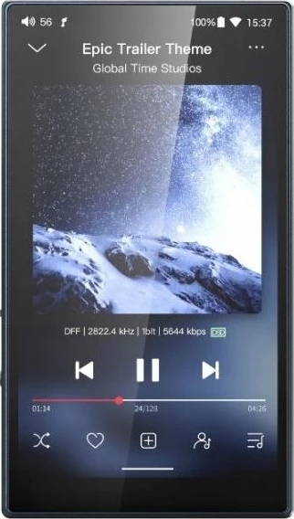 Player audio portativ FiiO M21 64GB/4GB Android 13, blu e errët