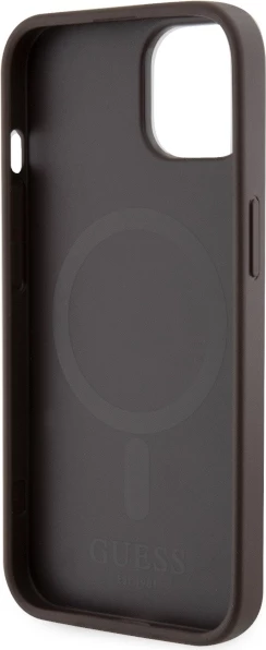 Mbështjellës Guess GCube Stripes MagSafe për iPhone 14 Plus 6.7", kafe