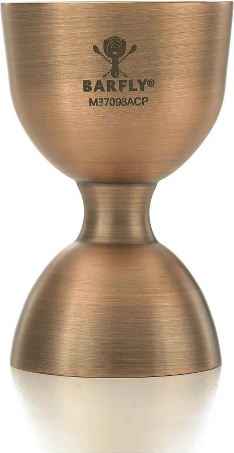 Matës koktejesh bell me buzë të drejtë, BarFly M37098ACP, 25/50 ml, çelik inox 18/8, bakër antik