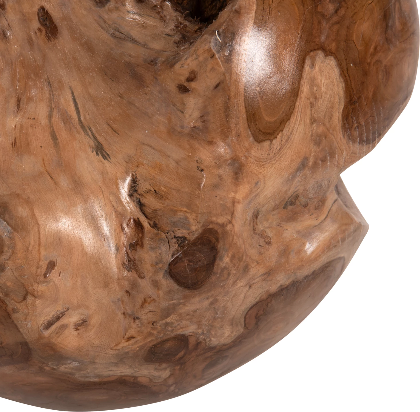 Dekor për dysheme CLEM, sferë prej druri tik, madhësi mesatare Φ40cm