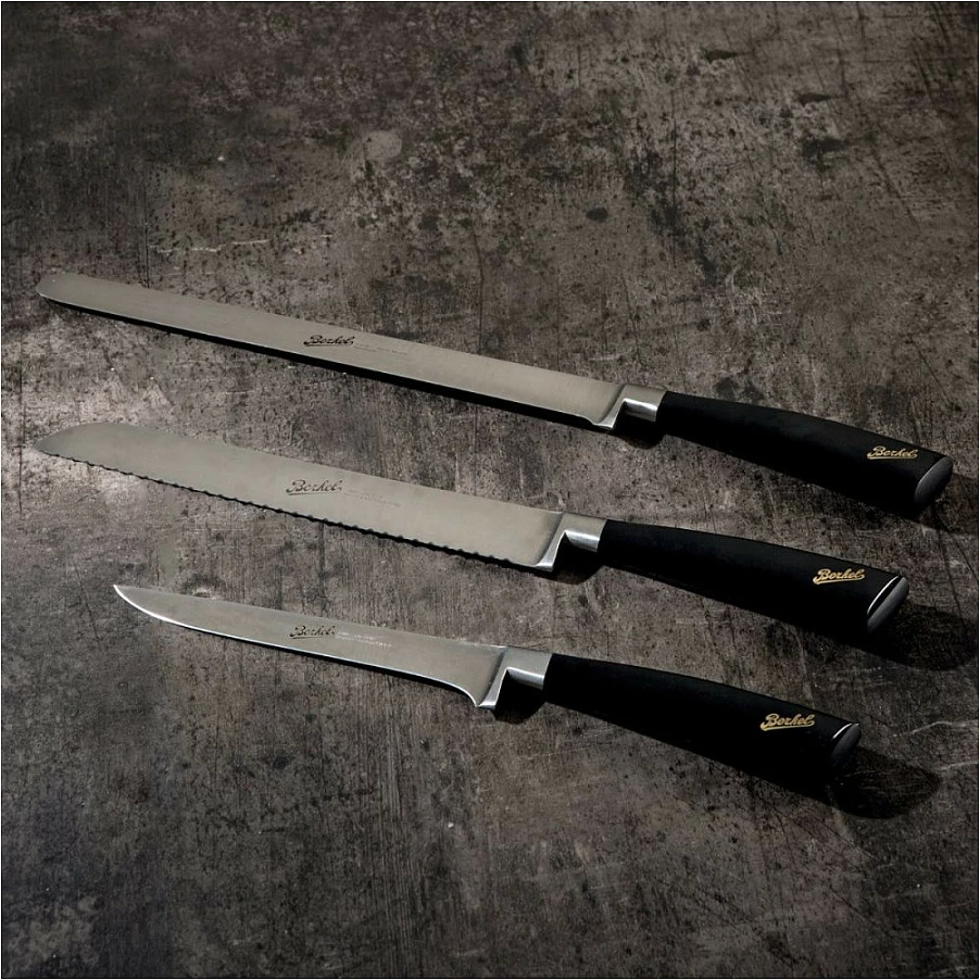 Set thika kuzhine Berkel Elegance 3 copë, teh çelik inox 26 cm, dorezë e zezë