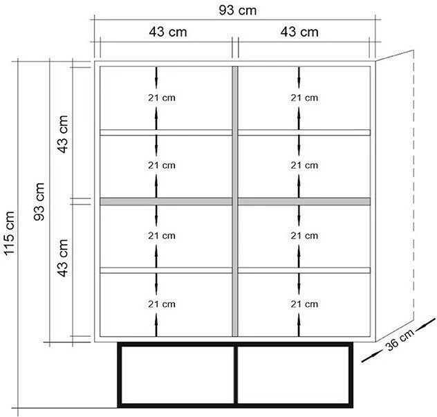 Dollap multifunksional Hanah Home, Quantum Solo, ngjyrë Atlantic Pine dhe e zezë