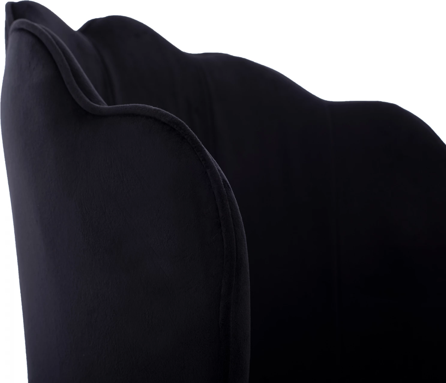 Karrige FH8737.04 kadife e zezë me kornizë metalike të artë 48x48x85 cm., set prej 2 copë