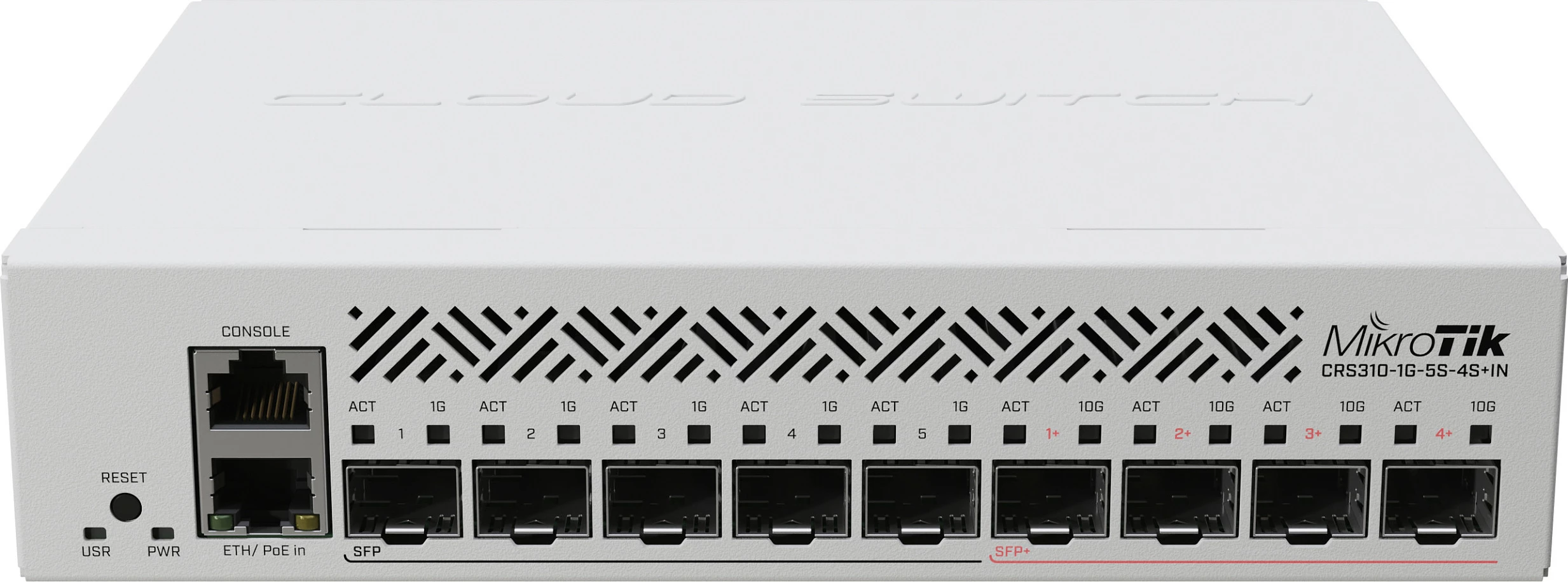 Switch MikroTik CRS310-1G-5S-4S+IN, Managed, L3, PoE, Rack mounting, 1U