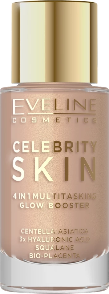 Bazë multifunksionale për fytyrë Eveline Cosmetics Celebrity Skin Glow Booster 1.5N Universal Nude për femra, 30ml