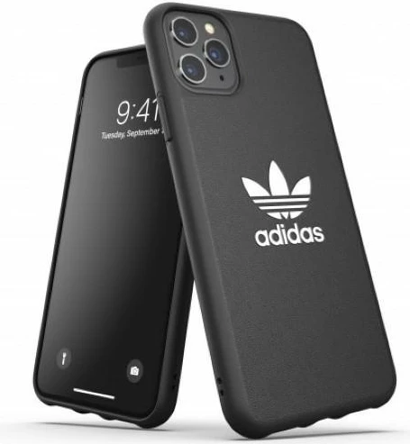 Mbështjellës Adidas OR Molded Case Basic për iPhone 11 Pro Max, zi dhe bardhë