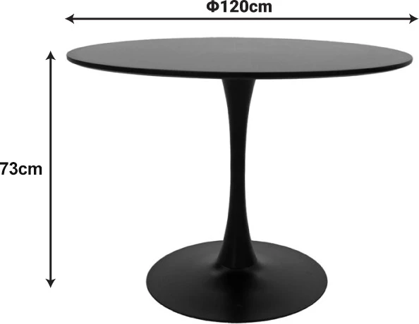 Set tavoline me karrige Bella-Balou, 5 pjesë, MDF, kadife, e zezë-antracit, D120x73cm