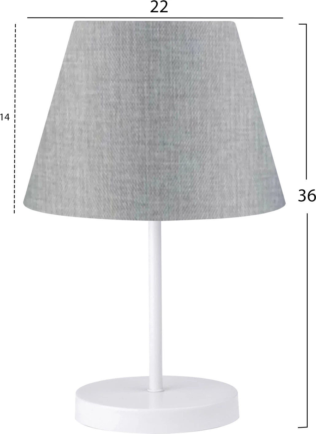 Dritë tavoline, ngjyrë e bardhë-gri, FH7603.01