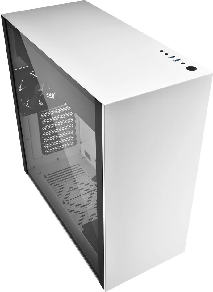 Kasë Sharkoon Pure Steel Midi Tower, ATX/EATX, xham i temperuar, bardhë/zezë