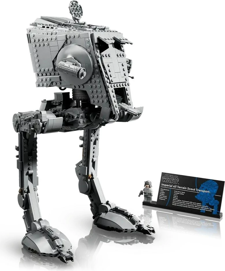 Set LEGO Star Wars AT-ST Walker 75417, për të rritur, me minifigurë, Gri