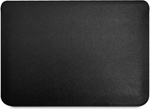 Mbështjellës laptopi Guess Saffiano Triangle Logo, 14", i zi