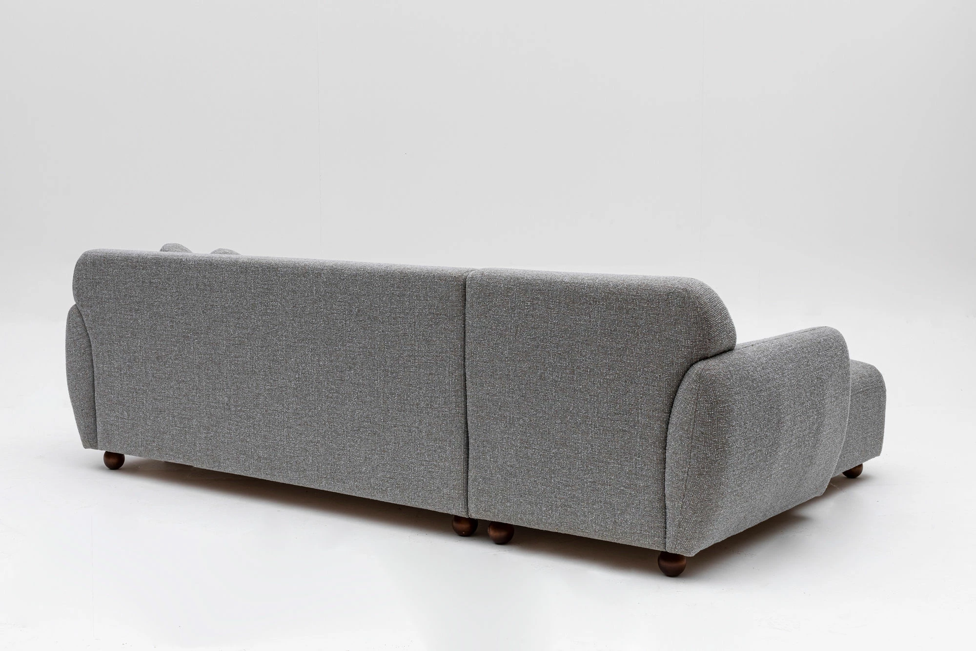 Kënd-sofë Atelier del Sofa, model Eddy Corner (CHL-3R), ngjyrë gri e çelët