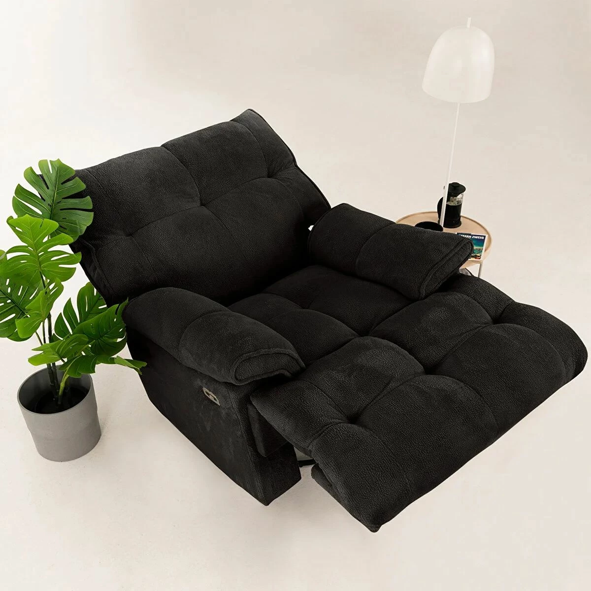 Karrige relaksuese elektrike, ngjyrë e zezë, Atelier del Sofa