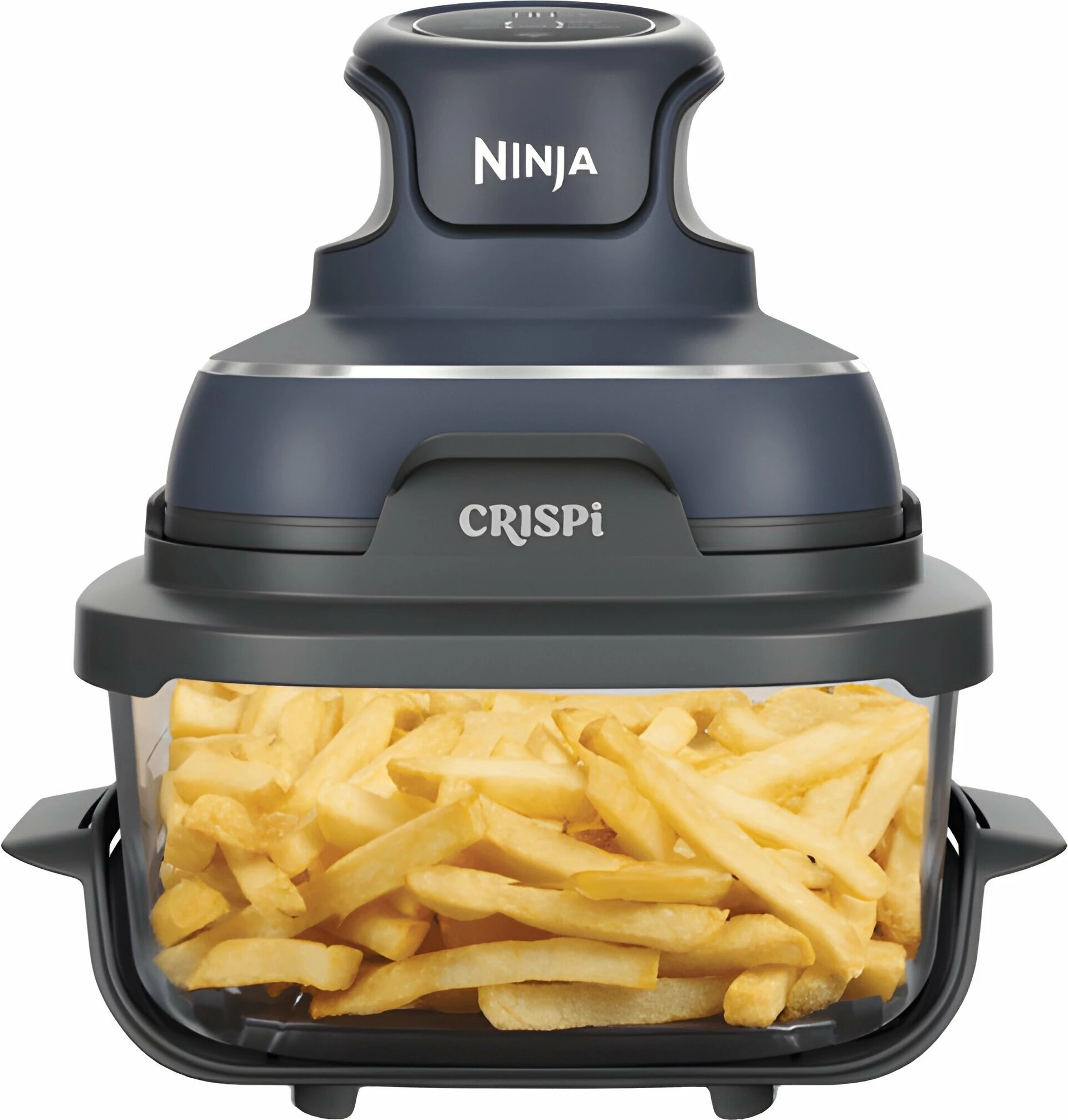 Fritezë me ajër Ninja CRISPi FN101EUGY 3.8L 1700W, gri, set me enë 3.8L + 1.4L