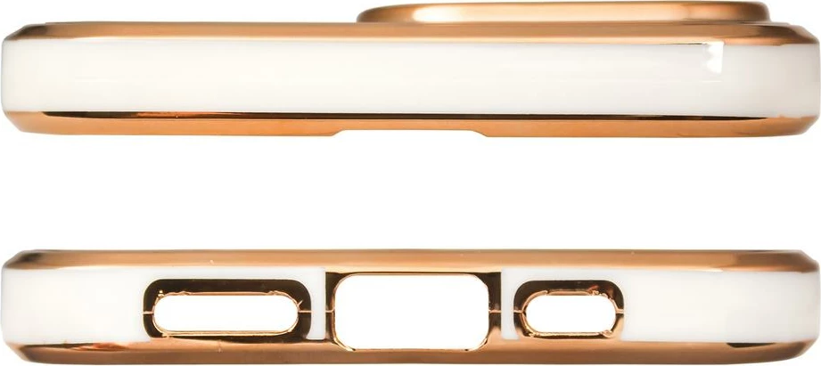 Mbështjellës Hurtel për Xiaomi Redmi Note 11, Lighting Color Case, TPU, Bardhë me kornizë të artë