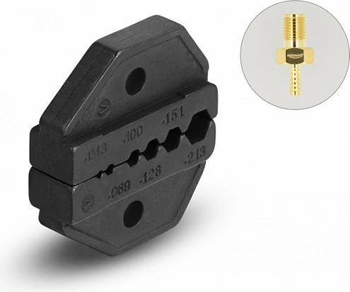 Insert presimi DeLOCK Profil VI për pincë krimpimi 90528/90527/90295/90546/90296, e zezë