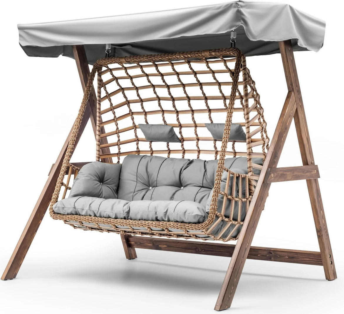 Karrige lëkundëse dyshe për kopsht, Skye Decor, Girne, ngjyrë gri