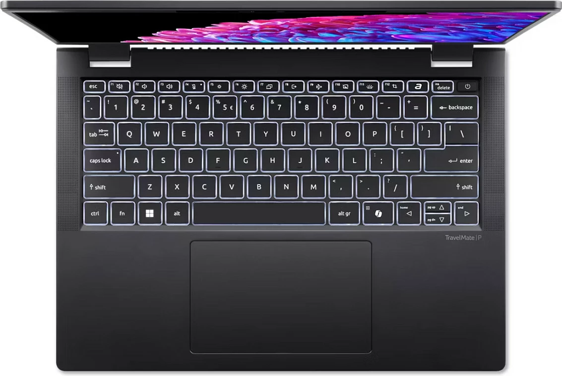 Laptop Acer TravelMate TMP614, Ultra 5 125H, 16GB RAM Memorje, 512GB SSD, Windows 11 Pro, tastierë AZERTY (FR), i zi