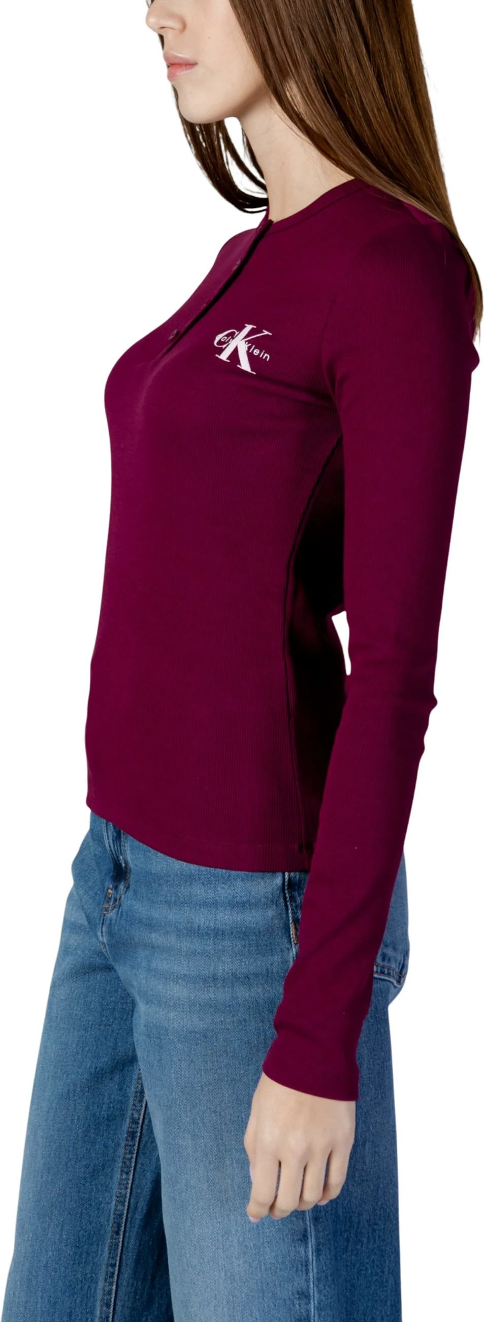 Maicë me mëngë të gjata për femra Calvin Klein Jeans LV047E201G, bordo [Madhësia: M]