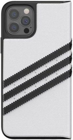 Mbështjellës Adidas OR Booklet Case PU për iPhone 12/12 Pro 6.1", bardhë dhe zi