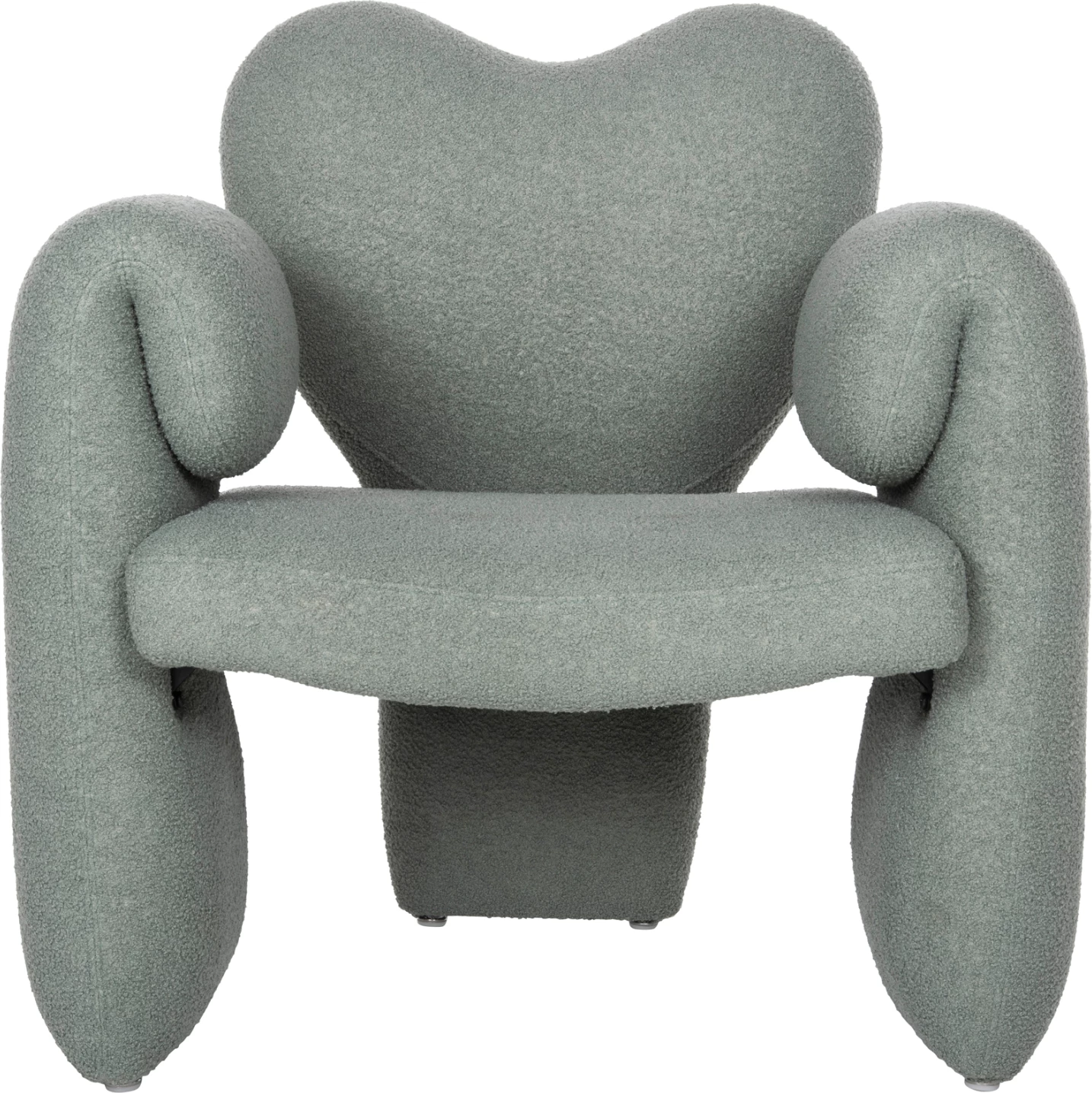 Karrige ngrënieje me krahë HARTT FH9777.07, ngjyrë fistik, pëlhurë TEDDY, 84x74x87H cm