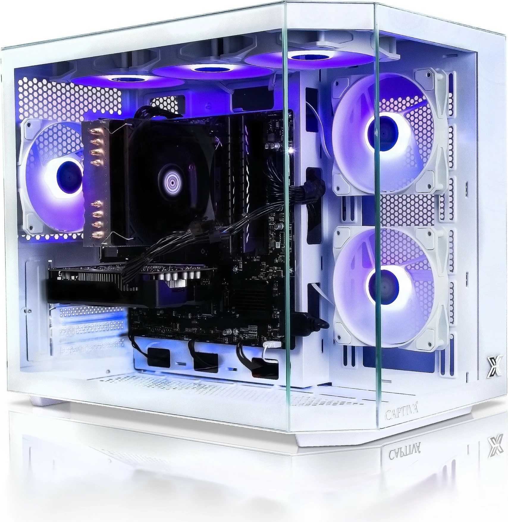 Kompjuter gaming Captiva Advanced Gaming R92-536, Ryzen 5 5500, RTX 5060 8GB, SSD 500GB, 16GB RAM, bardhë